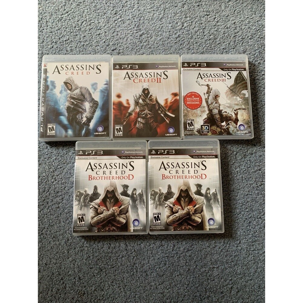 Assassin’s Creed PS3 Game Bundle Lot of 5 - PlayStation 3 All Complete READ